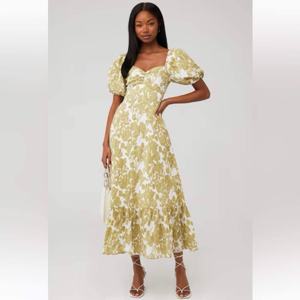 English Factory Black Floral Print Maxi Dress Small